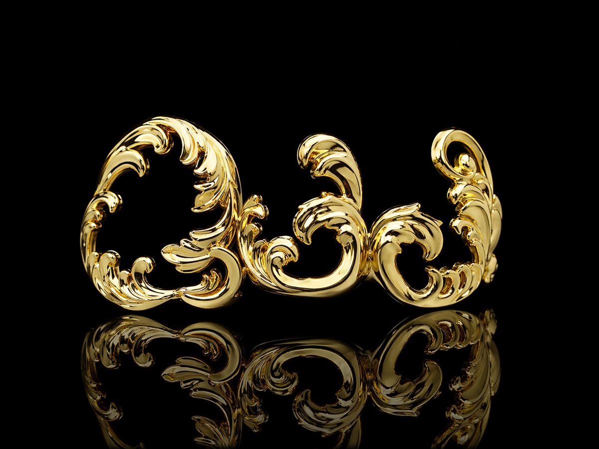 Gioiello dentale ornamentale in oro di Atelier Fabbro